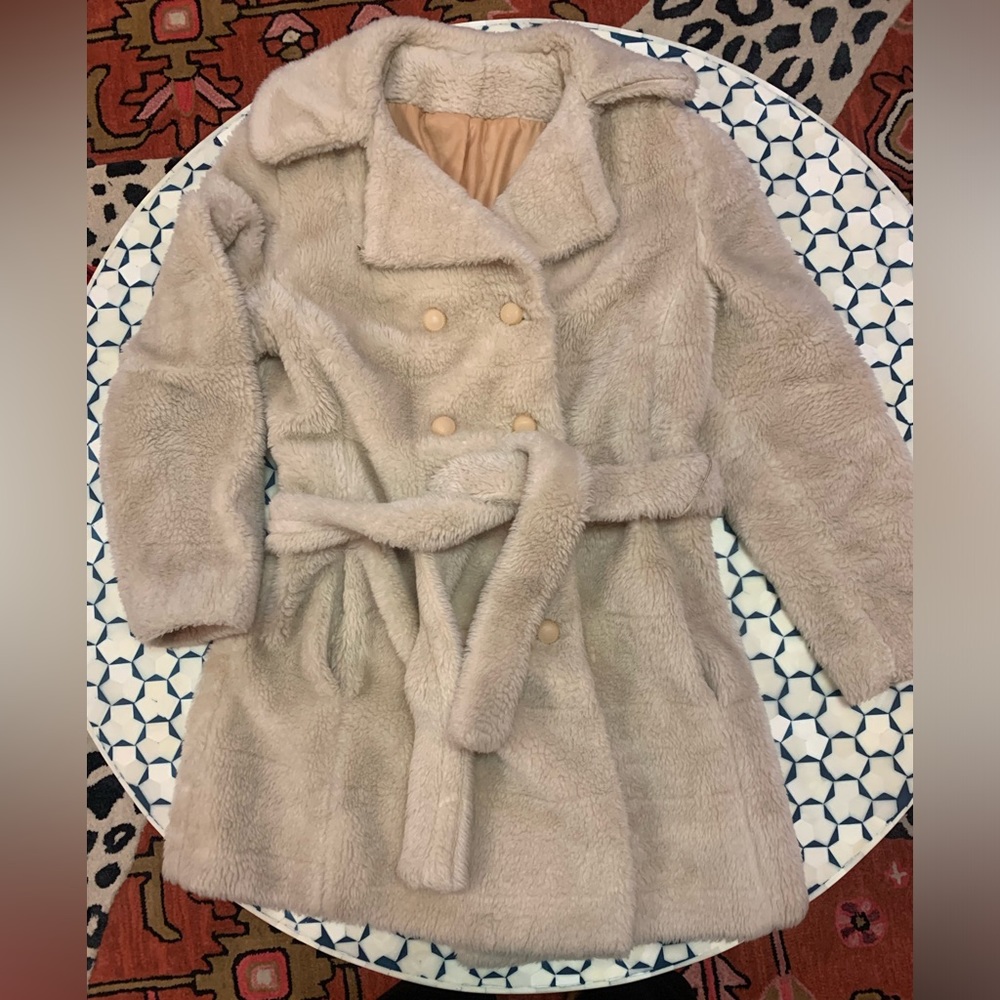 Vintage Cream Sherpa Jacket